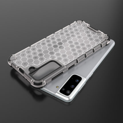 For Samsung Galaxy S21 5G Shockproof Honeycomb PC + TPU Protective Case(White)-garmade.com