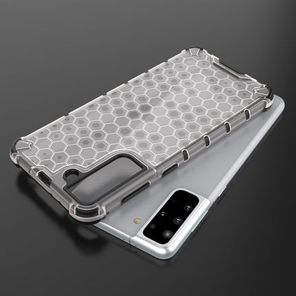 For Samsung Galaxy S21+ 5G Shockproof Honeycomb PC + TPU Protective Case(White)-garmade.com