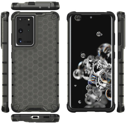 For Samsung Galaxy S21 Ultra 5G Shockproof Honeycomb PC + TPU Protective Case(Black)-garmade.com