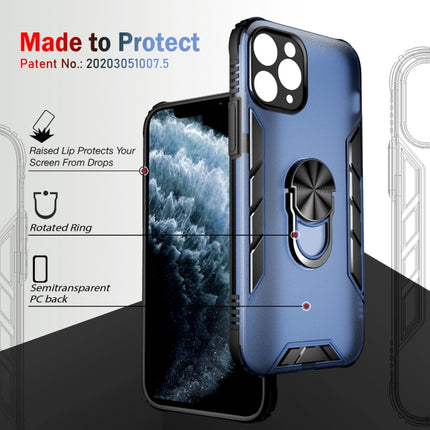 Magnetic Frosted PC + Matte TPU Shockproof Case with Ring Holder For iPhone 11 Pro(Olive Yellow)-garmade.com