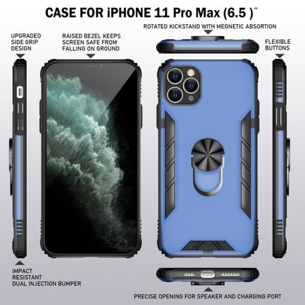 Magnetic Frosted PC + Matte TPU Shockproof Case with Ring Holder For iPhone 11 Pro Max(Olive Yellow)-garmade.com