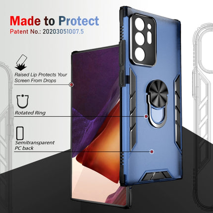 For Samsung Galaxy Note20 Ultra Magnetic Frosted PC + Matte TPU Shockproof Case with Ring Holder(Olive Yellow)-garmade.com