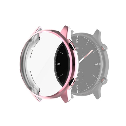 For Amazfit GTR 2 A1951 Full Coverage TPU Electroplating Protective Case Cover(Pink)-garmade.com