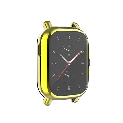 For Amazfit GTS 2 A1968 Full Coverage TPU Protective Case Cover(Gold)-garmade.com