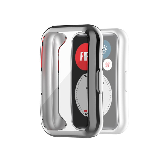 For Huawei Watch Fit Full Coverage TPU Protective Case Cover(Grey)-garmade.com