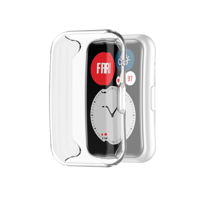 For Huawei Watch Fit Full Coverage TPU Protective Case Cover(Transparent)-garmade.com