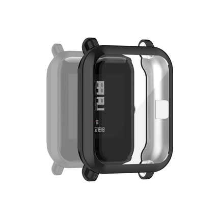 For Amazfit Pop Full Coverage TPU Protective Case Cover(Black)-garmade.com