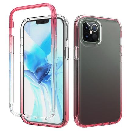 Shockproof High Transparency Two-color Gradual Change PC+TPU Candy Colors Protective Case For iPhone 12 Pro Max(Red)-garmade.com