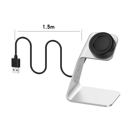 For Samsung R500 / Galaxy Watch 3 Universal Aluminum Alloy Magnetic Charger Holder with Chip Protection, Support Fast Charging(Grey)-garmade.com