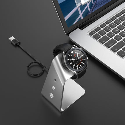 For Samsung R500 / Galaxy Watch 3 Universal Aluminum Alloy Magnetic Charger Holder with Chip Protection, Support Fast Charging(Silver)-garmade.com