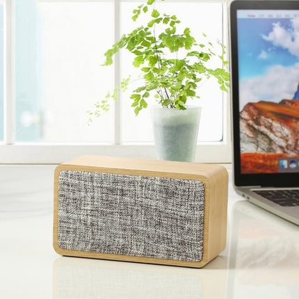 Q2 Double Speaker Wooden Bluetooth Speaker(Yellow)-garmade.com