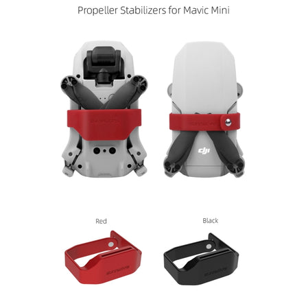 Sunnylife MM-Q9240 Silicone Propeller Stabilizer Holder Protection Accessories for DJI Mavic Mini / Mini 2(Red)-garmade.com