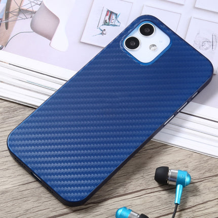 Carbon Fiber Texture PP Protective Case For iPhone 12 mini(Blue)-garmade.com
