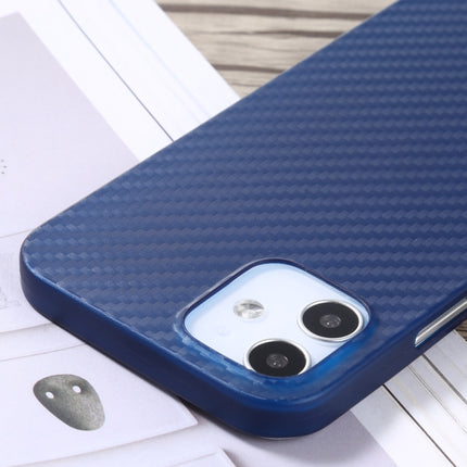 Carbon Fiber Texture PP Protective Case For iPhone 12 mini(Blue)-garmade.com