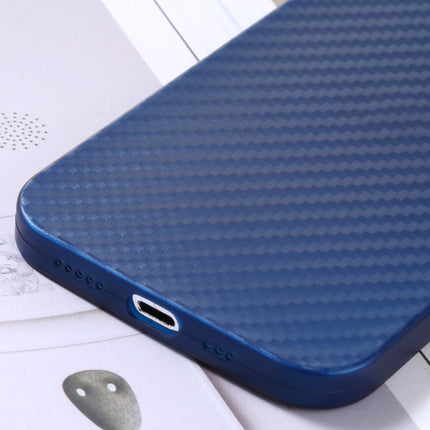Carbon Fiber Texture PP Protective Case For iPhone 12 mini(Blue)-garmade.com