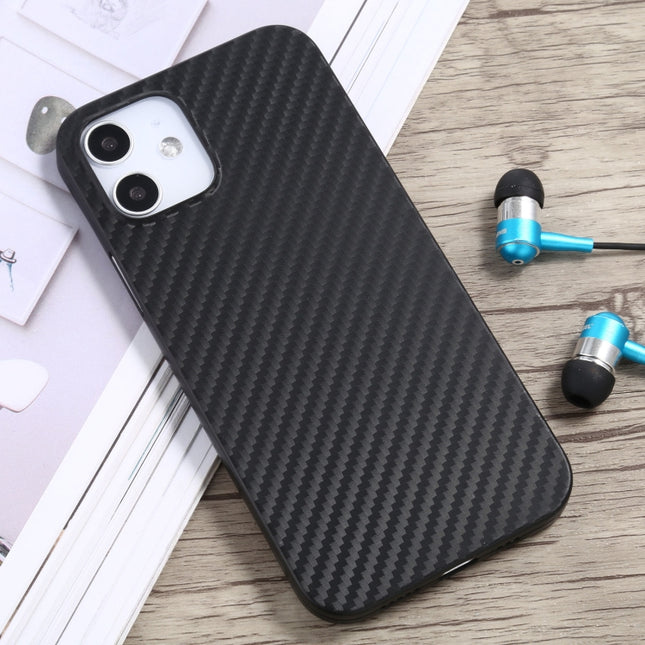 Carbon Fiber Texture PP Protective Case For iPhone 12 mini(Black)-garmade.com