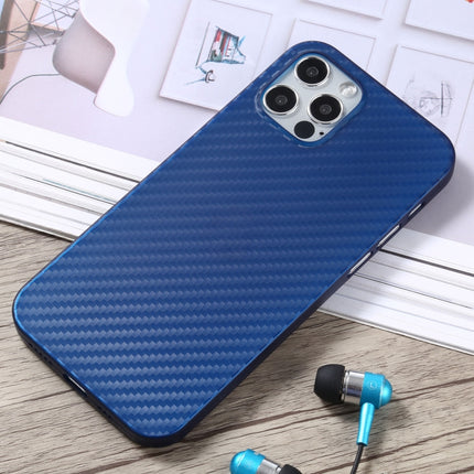 Carbon Fiber Texture PP Protective Case For iPhone 12 / 12 Pro(Blue)-garmade.com