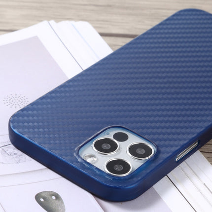 Carbon Fiber Texture PP Protective Case For iPhone 12 / 12 Pro(Blue)-garmade.com