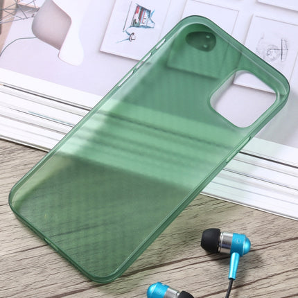 Carbon Fiber Texture PP Protective Case For iPhone 12 / 12 Pro(Green)-garmade.com