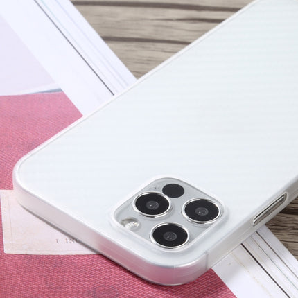 Carbon Fiber Texture PP Protective Case For iPhone 12 Pro Max(White)-garmade.com