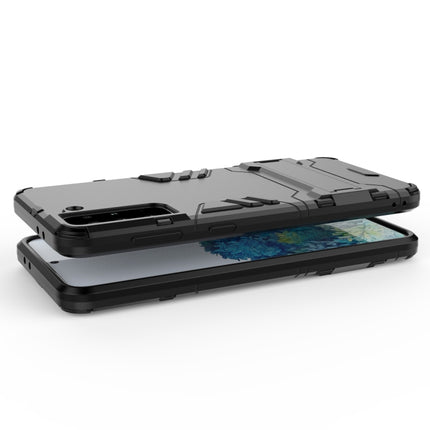 For Samsung Galaxy S21+ 5G Shockproof PC + TPU Protective Case with Hidden Holder(Black)-garmade.com