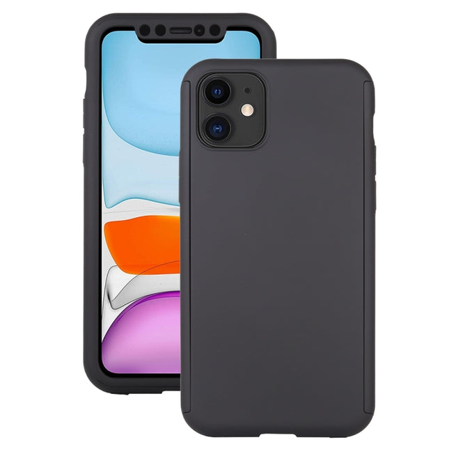 Shockproof PC Full Coverage Protective Case with Tempered Glass Film For iPhone 12 mini(Black)-garmade.com