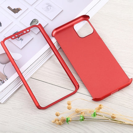 Shockproof PC Full Coverage Protective Case with Tempered Glass Film For iPhone 12 mini(Red)-garmade.com