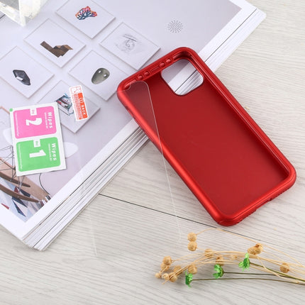 Shockproof PC Full Coverage Protective Case with Tempered Glass Film For iPhone 12 mini(Red)-garmade.com