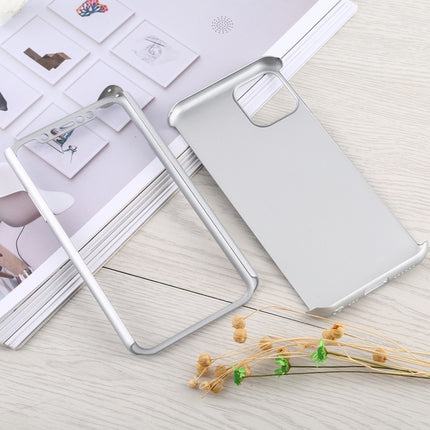 Shockproof PC Full Coverage Protective Case with Tempered Glass Film For iPhone 12 mini(Silver)-garmade.com