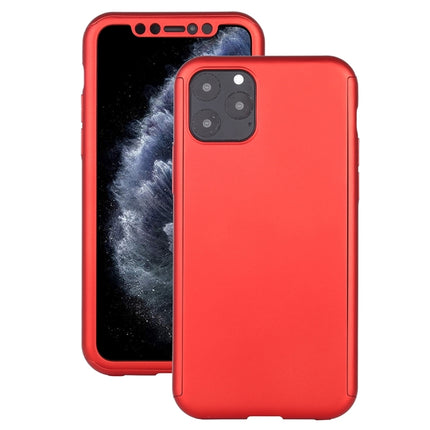 Shockproof PC Full Coverage Protective Case with Tempered Glass Film For iPhone 12 / 12 Pro(Red)-garmade.com