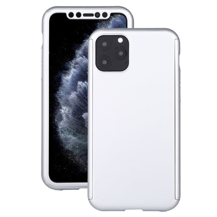 Shockproof PC Full Coverage Protective Case with Tempered Glass Film For iPhone 12 / 12 Pro(Silver)-garmade.com