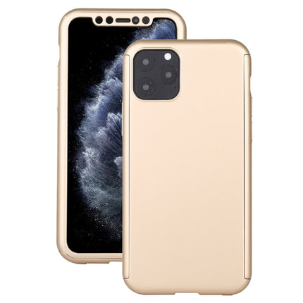 Shockproof PC Full Coverage Protective Case with Tempered Glass Film For iPhone 12 / 12 Pro(Gold)-garmade.com