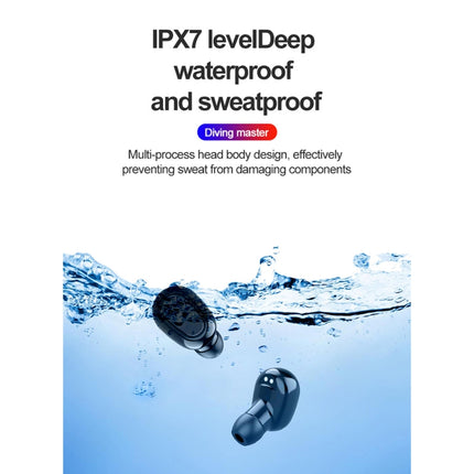 L21 Pro IPX7 Waterproof Wireless Bluetooth Earphone with Charging Box & Digital Display, Support Siri & Call(Pink)-garmade.com