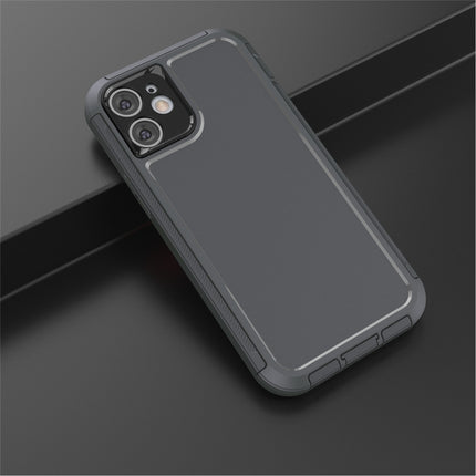 360 All-inclusive Shockproof Precise Hole PC + TPU Protective Case For iPhone 12(Grey)-garmade.com