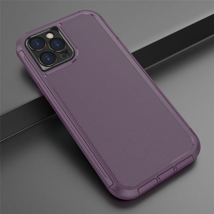 360 All-inclusive Shockproof Precise Hole PC + TPU Protective Case For iPhone 12 Pro(Purple)-garmade.com
