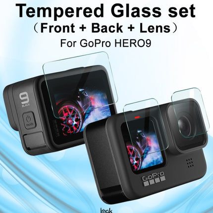 For GoPro HERO9 IMAK 3 in 1 Camera Lens and Screen Tempered Glass Film-garmade.com