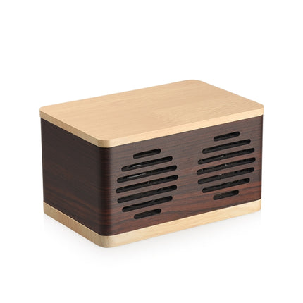 D70 QI Standard Subwoofer Wooden Bluetooth 4.2 Speaker, Support TF Card & 3.5mm AUX Yellow-garmade.com