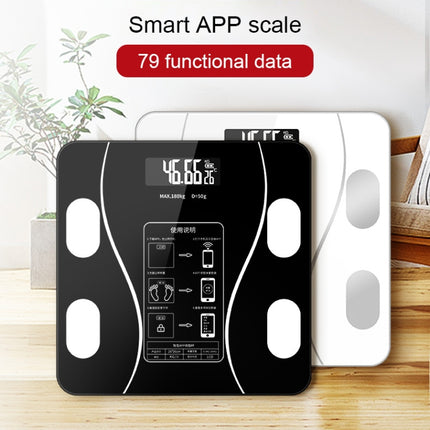 Household Smart Body Fat Electronic Weighing Scale, USB Charging Version(Black)-garmade.com