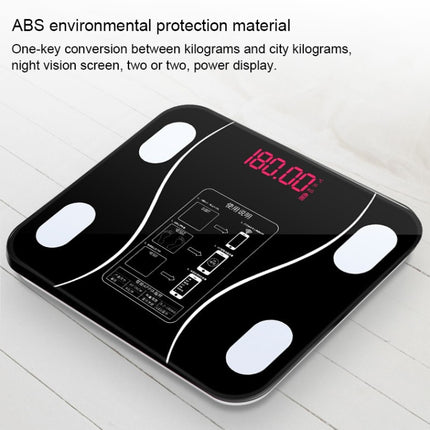 Household Smart Body Fat Electronic Weighing Scale, USB Charging Version(Black)-garmade.com