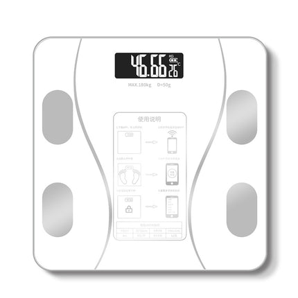Household Smart Body Fat Electronic Weighing Scale, USB Charging Version(White)-garmade.com