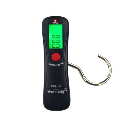 MH-A18 Portable Digital High-Load Weighting Hook Electronic Luggage Scale (10g~50kg), Excluding Batteries(Black)-garmade.com
