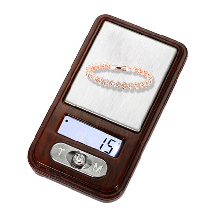 MH-335 Portable Super Mini Wooden Texture High Precision Electronic Diamond Gold Jewelry Scale (0.01g~100g), Excluding Batteries-garmade.com