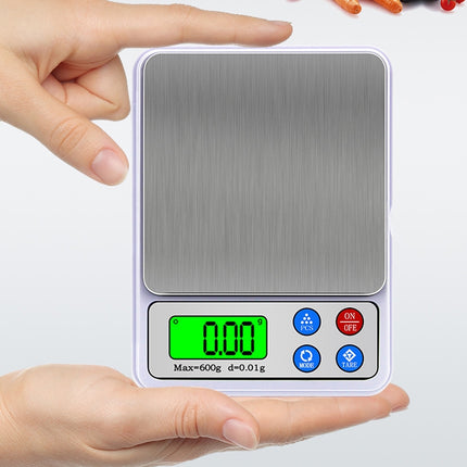 MH-555 600g x 0.01g High Accuracy Digital Electronic Portable Kitchen Scale Balance Device with 2.2 inch LCD Screen-garmade.com