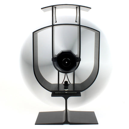 YL401 3-Blade High Temperature Metal Heat Powered Fireplace Stove Fan (Black)-garmade.com