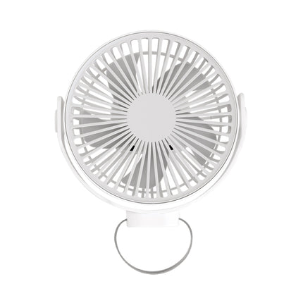 F35 Mini Adjustable USB Charging Desktop Electric Ceiling Fan, 4 Speed Control (White)-garmade.com