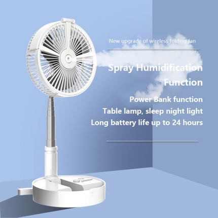 Humidifying and Moisturizing Spray Fan USB Charging Desktop Portable Folding Fan (Pink)-garmade.com