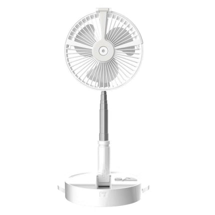 Humidifying and Moisturizing Spray Fan USB Charging Desktop Portable Folding Fan (White)-garmade.com