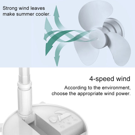 Humidifying and Moisturizing Spray Fan USB Charging Desktop Portable Folding Fan (White)-garmade.com
