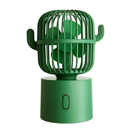 F6 Cactus Portable Mini Fan USB Shaking Head Handheld Desk Electric Fan (Green)-garmade.com