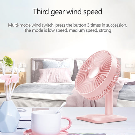 N11 Adjustable USB Charging Mute Desktop Electric Fan, with 3 Speed Control (Pink)-garmade.com